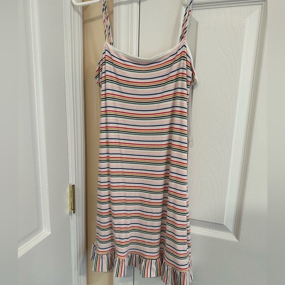 Gab & Kate Rainbow Striped Mini Dress